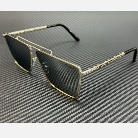 Versace Gold Silver Mirror Men's Sunglasses